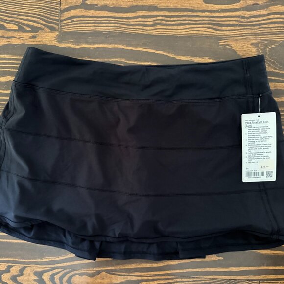 Lululemon Pace Rival MR Skirt *Long - black, size 14 - Picture 1 of 2
